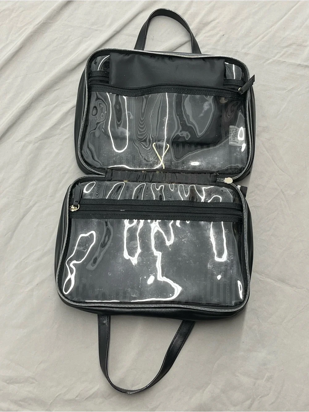 Victoria's Secret Black Cosmetic Case with Star Accents